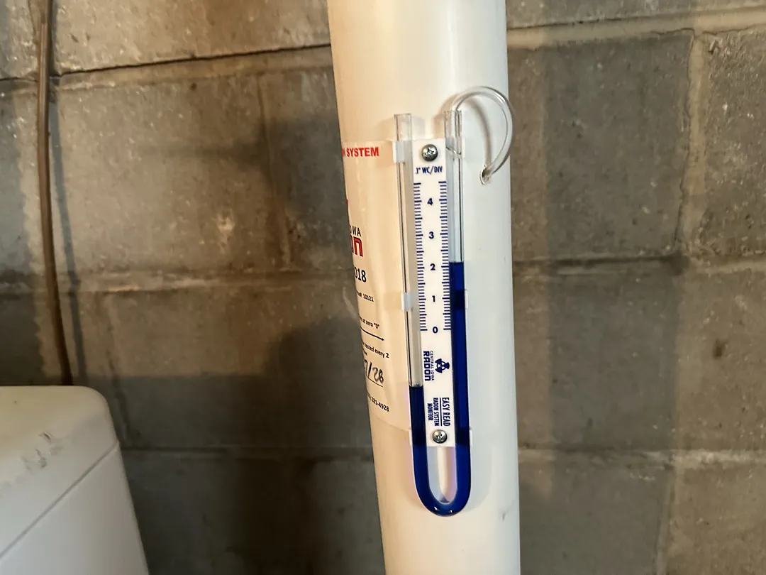 radon system manometer gauge